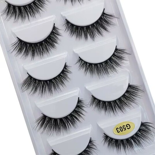 5-par lösögonfransar 3D faux mink G503 5-par lösögonfransar 3D faux mink G503