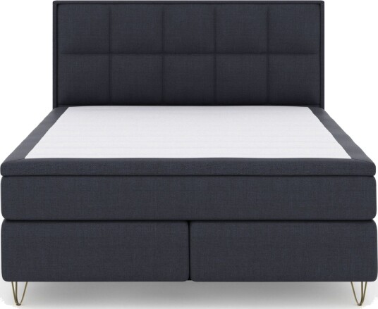 Select No 6 Komplett Sengepakke 180x200 Fast Watergel - Blå/V-formede Metallben