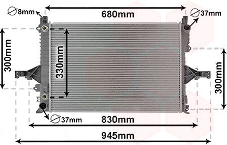 Radiator VAN WEZEL 59002115
