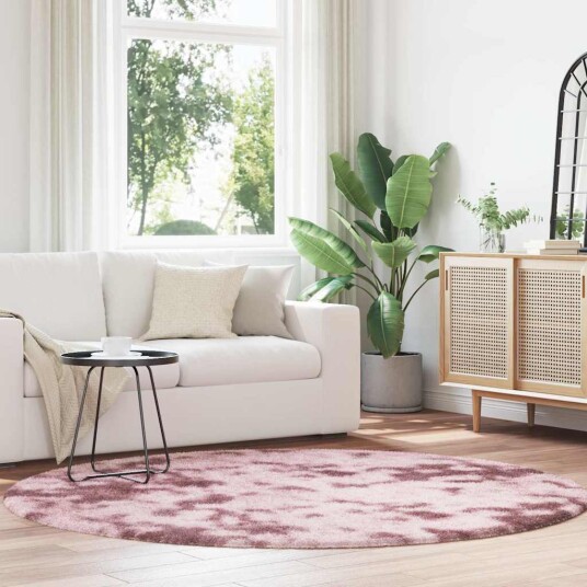  Flossteppe med lang luv NAVARRA støvet rosa 200x200cm polyester 8721158559074