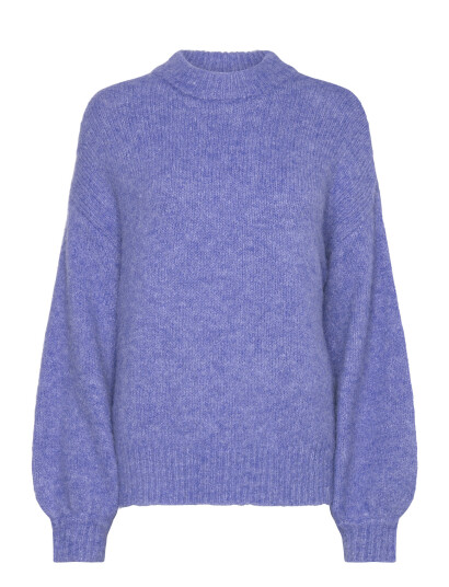 A View Patrisia Solid Knit Pullover Blue L