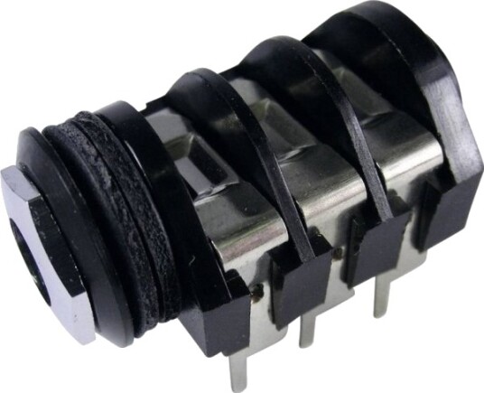 Cliff Cl1330a 6,35 Mm Jackplugg For Horisontal Innbygging 3-Polet Stereo Svart 1 Stk.