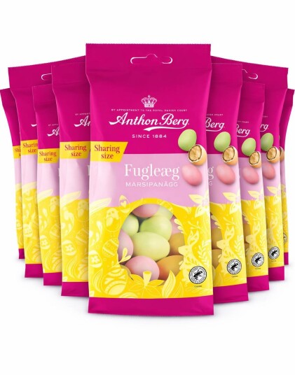 25 stkStor Pose Anthon Berg Fugleegg Marsipanegg 5375 gram Hel Eske 25 stkStor Pose Anthon Berg Fugleegg Marsipanegg 5375 gram Hel Eske
