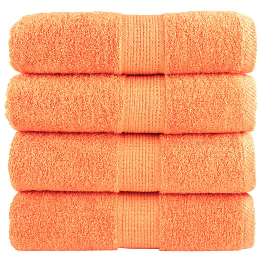  Premium vaskehåndklær SOLUND 4 stk oransje 30x30 cm 600 gsm