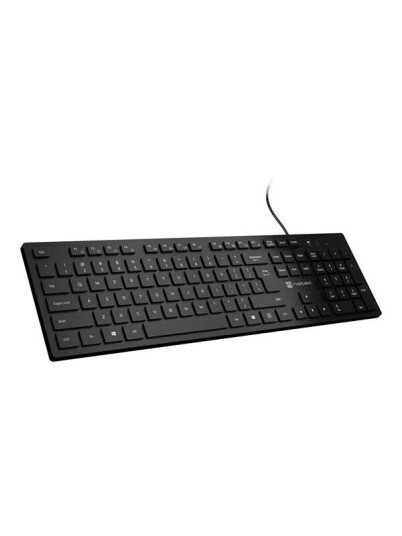 Natec HERRING keyboard slim design low profile full size QWERTY US black Input Device Tastatur Engelsk USA Svart Natec HERRING keyboard slim design low profile full size QWERTY US black Input Device Tastatur Engelsk USA Svart
