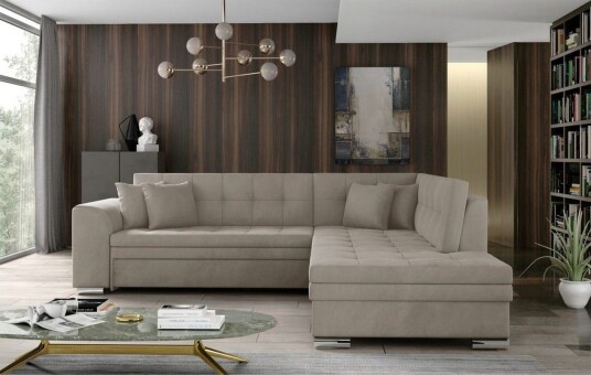 Seksjonssofa Eltap Pieretta 260x207x78 cm Paros 02 Beige Høyre Seksjonssofa Eltap Pieretta 260x207x78 cm Paros 02 Beige Høyre