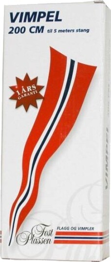 Flagg Vimpel 200cm  5 Meter Stang