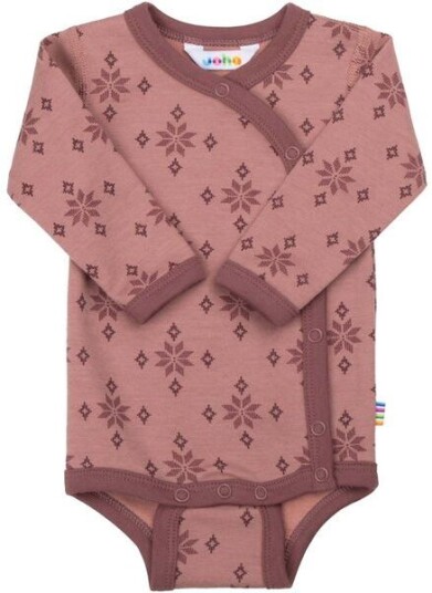 Joha Ice Crystal omslagsbody i ull/bomull Rose Joha Ice Crystal omslagsbody i ull/bomull Rose