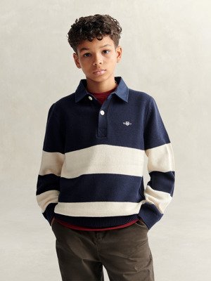 Gant Kids Gant Knitted Rugby   EVENING BLUE   152