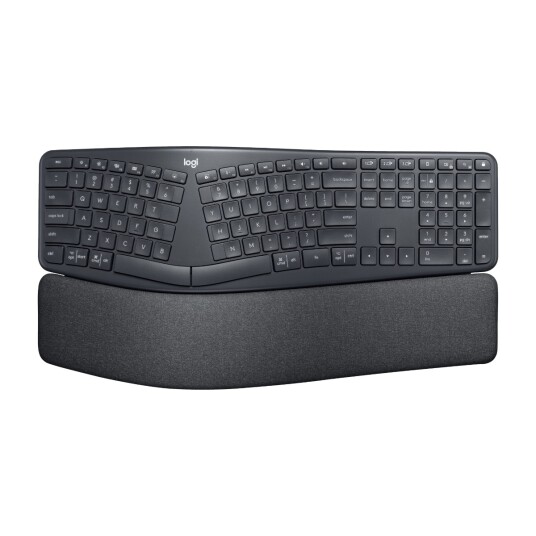 Logitech ERGO K860 Ergonomisk Trådløst Tastatur med Håndleddstøtte - Nordisk - Svart Logitech ERGO K860 Ergonomisk Trådløst Tastatur med Håndleddstøtte - Nordisk - Svart