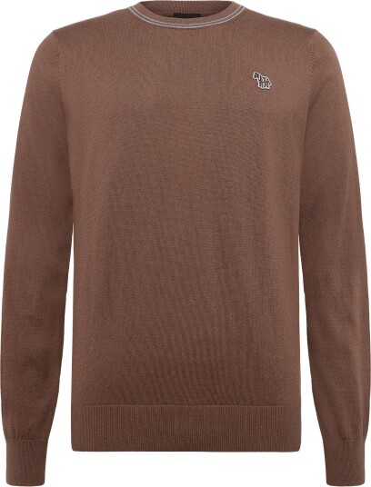 PS Paul Smith Mens Sweater Crew Neck Zeb Bad 67_MUD M