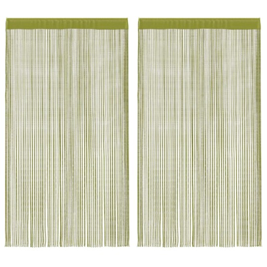 vidaXL Trådgardiner 2 stk 100x250 cm grønn