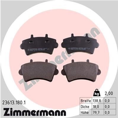 Bremseklosser ZIMMERMANN 23613.180.1