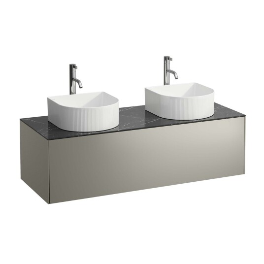 Laufen Sonar Servantskap med 1 skuff 1175x455 mm m/topp Titan/nero marquina