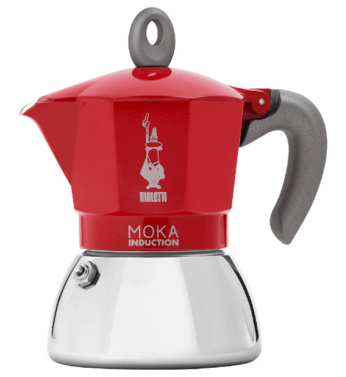Bialetti Moka Induction - 4 cup , Red