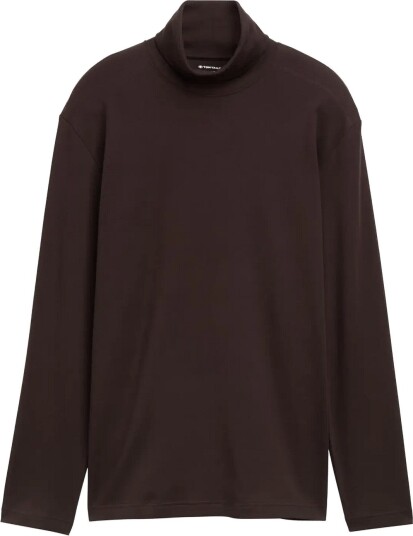 Tom Tailor Printed Turtleneck DARK CHOCOLATE BROWN M Tom Tailor Printed Turtleneck DARK CHOCOLATE BROWN M