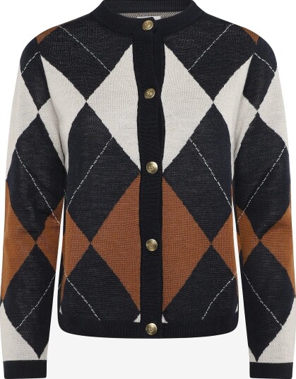 Gant Argyle C Neck Cardigan EVENING BLUE XS