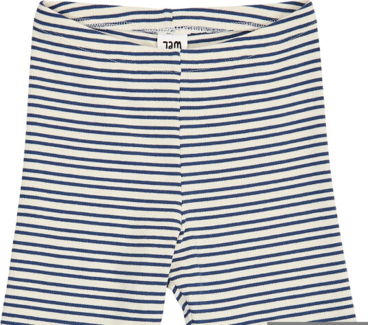 Jam Generation Sykkelhorts - Rib - Tofu/Navy - Jam Generation - 2 år (92) - Shorts Blå Hvit Marineblå