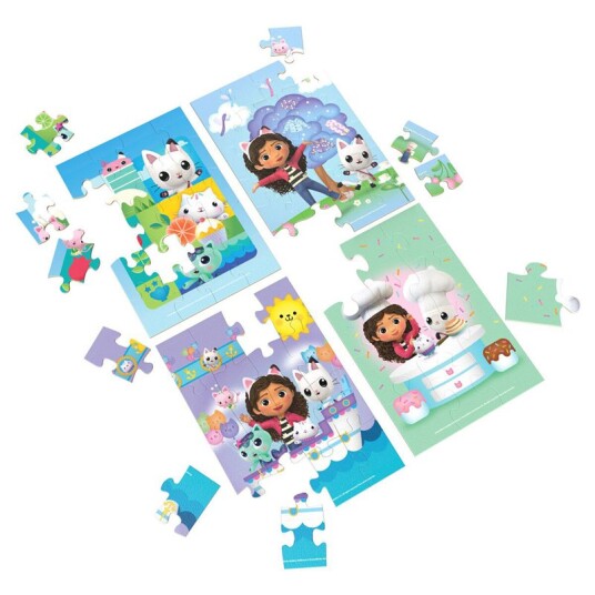 SM Games & Puzzles Gabby's Dollhouse Trepuslespill 4 pk