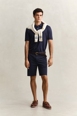 Solblekede chinoshorts EVENING BLUE 32