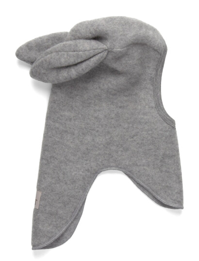 Huttelihut Balaclava Ears Wool Fleece - Grey - 12/24M