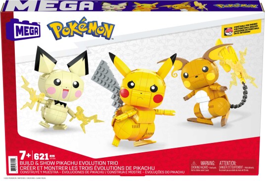 MEGA Pokémon-figur - Sjokkerende Trio - 621 Deler - MEGA Bloks - OneSize - Klosser