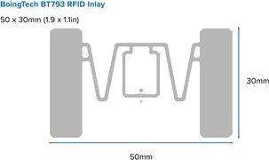 Zebra Z-Select 2000D - RFID-etiketter - matt - 100 etikett(er) - 54 x 35 mm