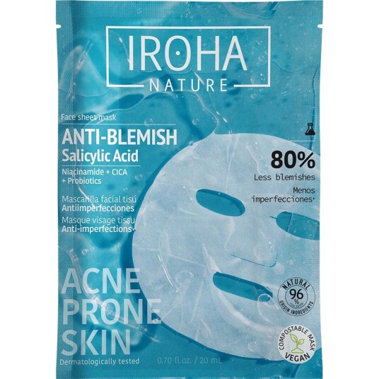 Iroha Nature Anti-Blemish Salicylic Acid Face Sheet Mask