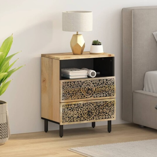  Nattbord 50x33x60 cm heltre mango 8721012107809
