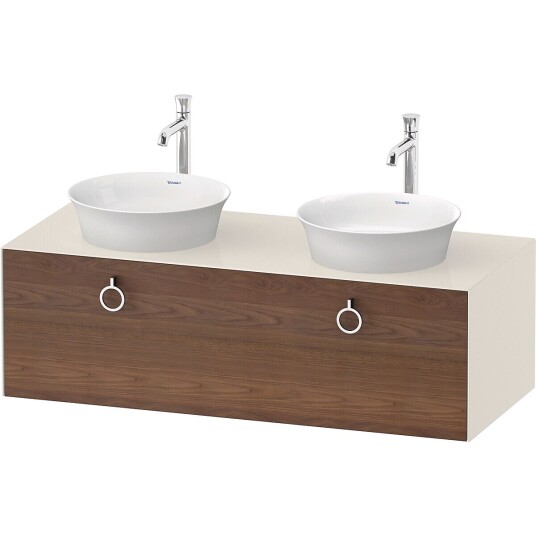 Duravit White Tulip Servantskap 1 skuff 130x55x40,8 cm Valnøtt/Nordisk Hvit