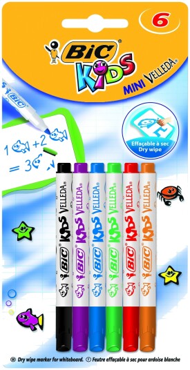 Bic Kids Velleda Whiteboardtusjer 6 Farger