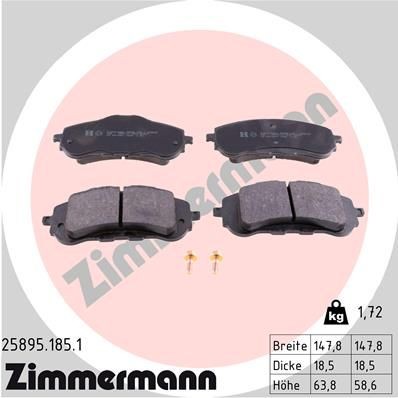 Bremseklosser ZIMMERMANN 25895.185.1 Bremseklosser ZIMMERMANN 25895.185.1