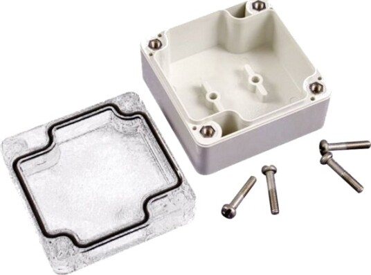 Hammond Electronics 1554P2GYCL 120 × 120 × 80 mm ABS Gråhvit RAL 7035 Kabinett