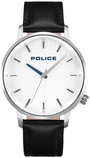 Police Herreklokke PL15923JS.04 Marmol Hvit/Lær Ø42 mm