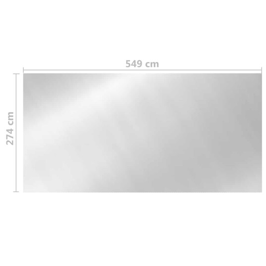 vidaXL Bassengtrekk sølv 549x274 cm PE