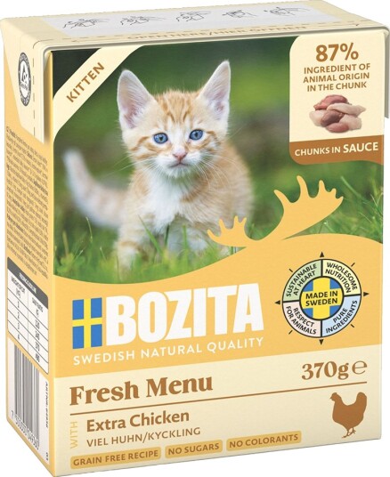 Bozita Tetra Biter I Saus Kylling Kitten 6 X 370 G
