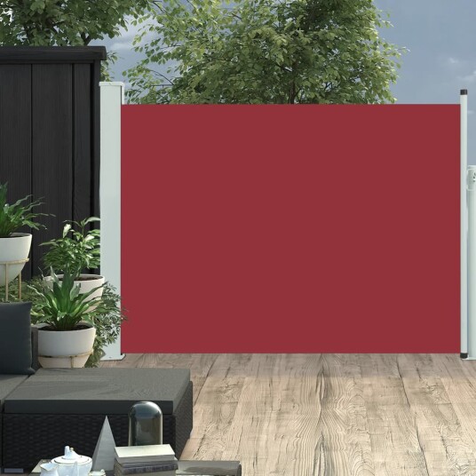 vidaXL Uttrekkbar sidemarkise 120x500 cm rød vidaXL Uttrekkbar sidemarkise 120x500 cm rød