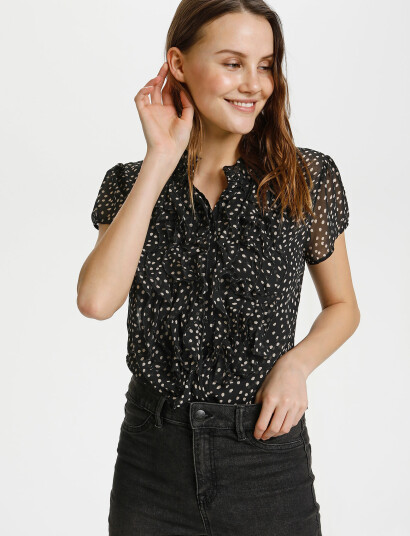 Saint Tropez Liljasz Drea Ss Shirt - Black - XL