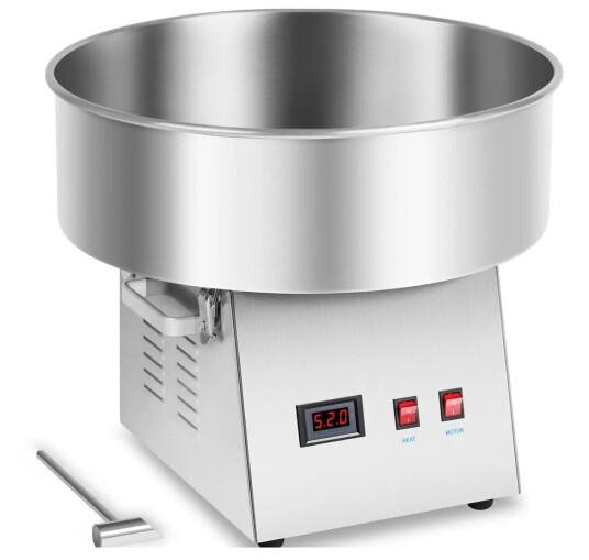 Royal Catering Sukkerspinnmaskin  52 cm  rustfritt stål  støtdemper 10010549