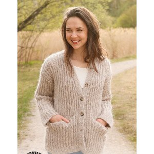 Autumn Medley Cardigan by DROPS Design Cardigan Strikkeoppskrift str Small