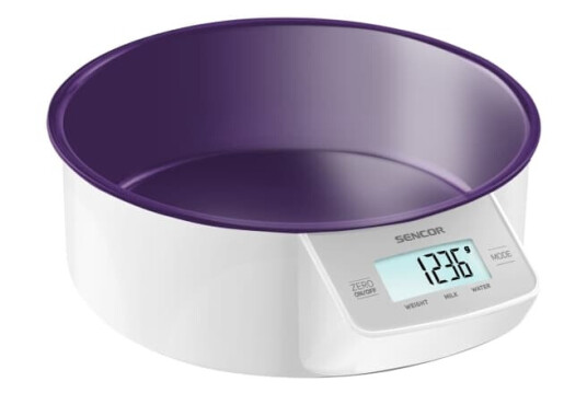 Sencor SKS 4004 Elektronisk kjøkkenvekt 5 kg 1 g Lilla Fire sensorer LCD