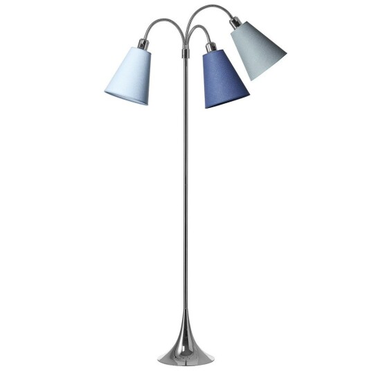 Trafikk Gulvlampe E27 i Krom Med Dala/Turkis/Lyseblå - Nielsen Light Trafikk Gulvlampe E27 i Krom Med Dala/Turkis/Lyseblå - Nielsen Light