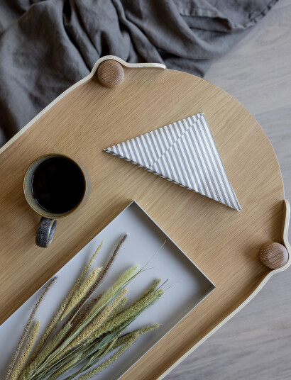Cooee Design Napkin Broken Lines - Cream - ONE SIZE