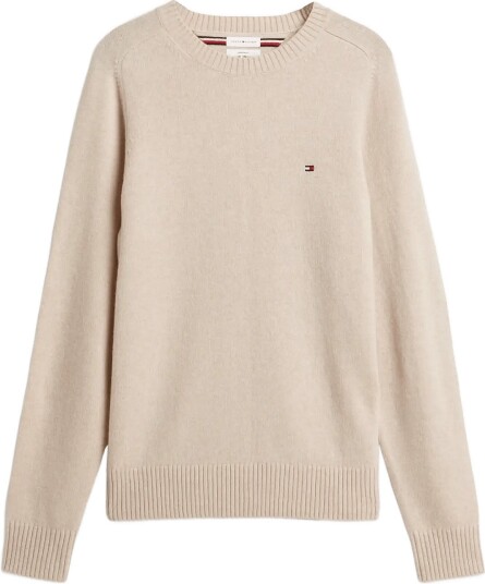 Tommy Hilfiger Lambswool Crew Neck Cream XXL Tommy Hilfiger Lambswool Crew Neck Cream XXL