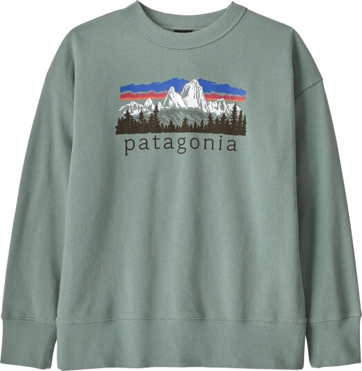 Patagonia Kids" Crew Sweatshirt Fitz Roy Foothills: Cover Green L