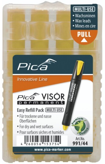 Pica Marker Visor Refill til Permanent Merkepenn   Gul