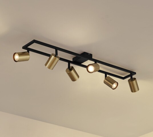 Taklampe Lindby Bravius dimmbar Gull / Messing Stue Metall Moderne 12 15 Gull / Messing