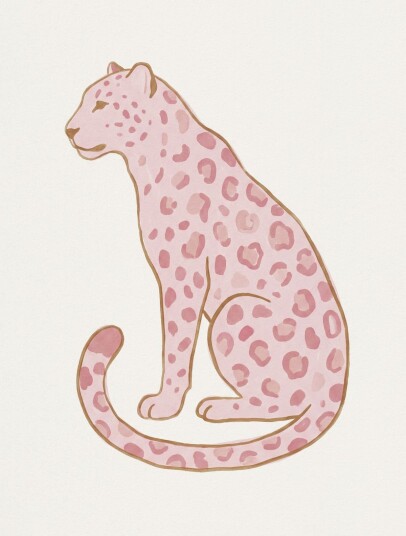 Plakat Rosa Leopard