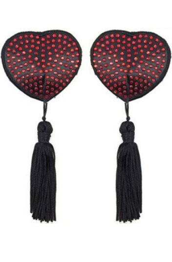 Shine Nipples Tassels Red