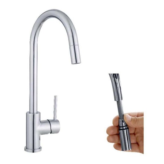 A-collection Azur V - Uttrekkbar tut Krom (GRO-4228022)